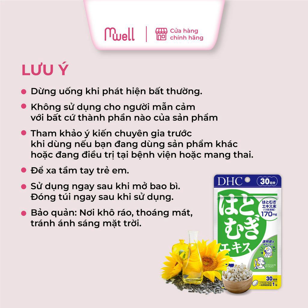 Viên uống sáng da DHC Nhật Bản Adlay Extract gói 30 viên (30 ngày)