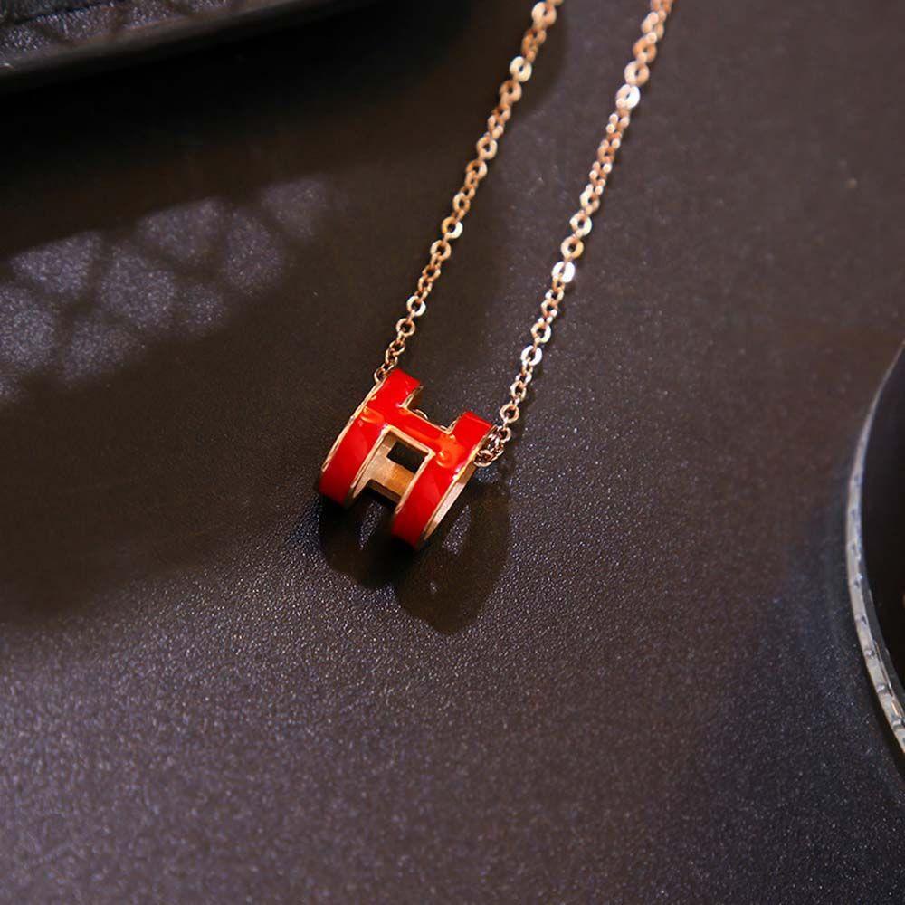 AROMA Vòng Cổ Choker Mặt Chữ H Làm Quà Tặng Cho Bạn Gái