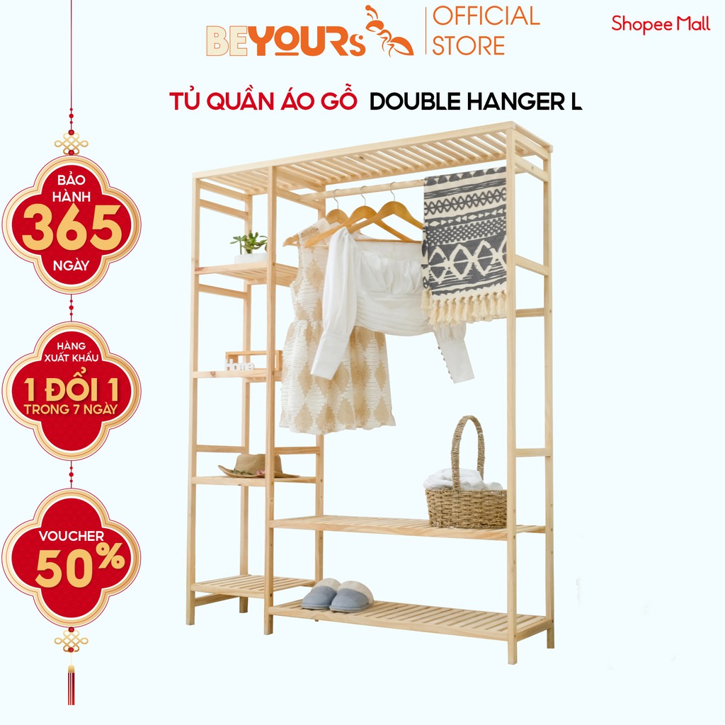 Tủ Treo Quần Áo BEYOURS Double Hanger Size Khổng Lồ Nội Thất Kiểu Hàn | BigBuy360 - bigbuy360.vn