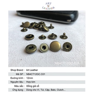 Combo 5 bộ nút bấm size 12 giả cổ