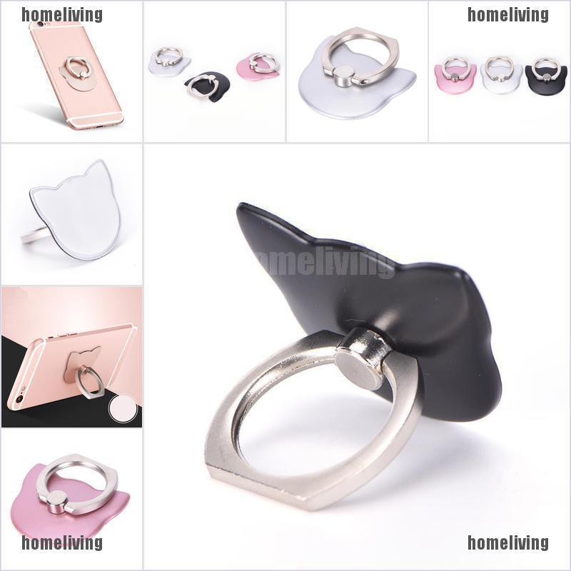 Vòng Nhẫn Đỡ Điện Thoại Xoay 360 Độ Hình Mèo