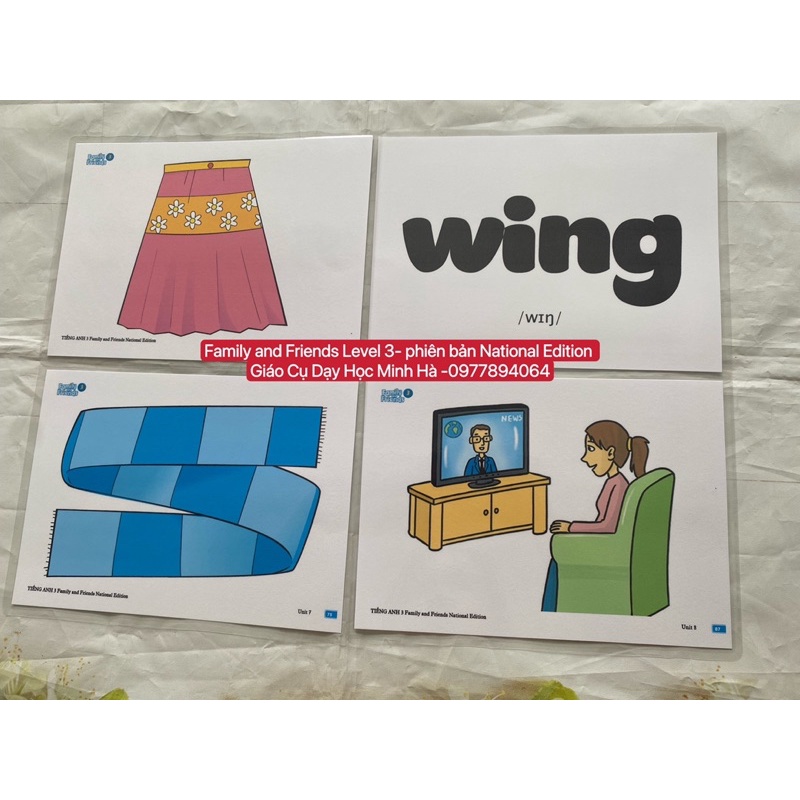 Combo Flashcards  Từ vựng và Phonics Family and Friends phiên bản National ép plastics  bền đẹp