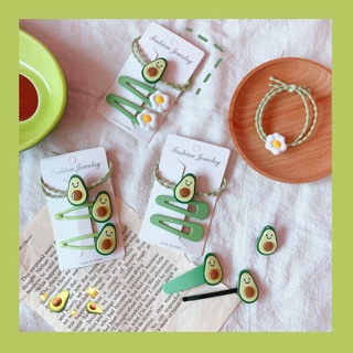 Sét kẹp buộc tóc Bơ mỉm cười kiểu dáng Hottrent