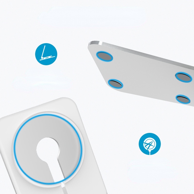 Giá Đỡ Điện Thoại Từ Tính Không Dây Bằng Hợp Kim Nhôm Cho iPhone 14 12 13 Pro Max