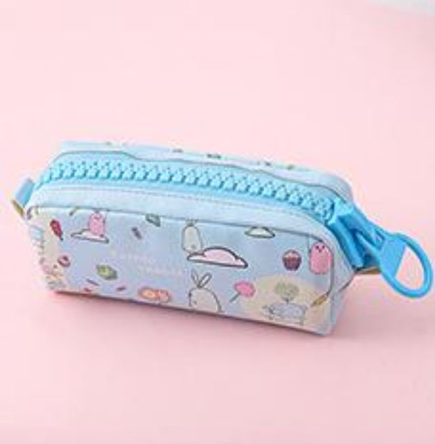 Túi bút  ĐẸP NHƯ HÌNH  khoá zipper TO - hình thỏ cute