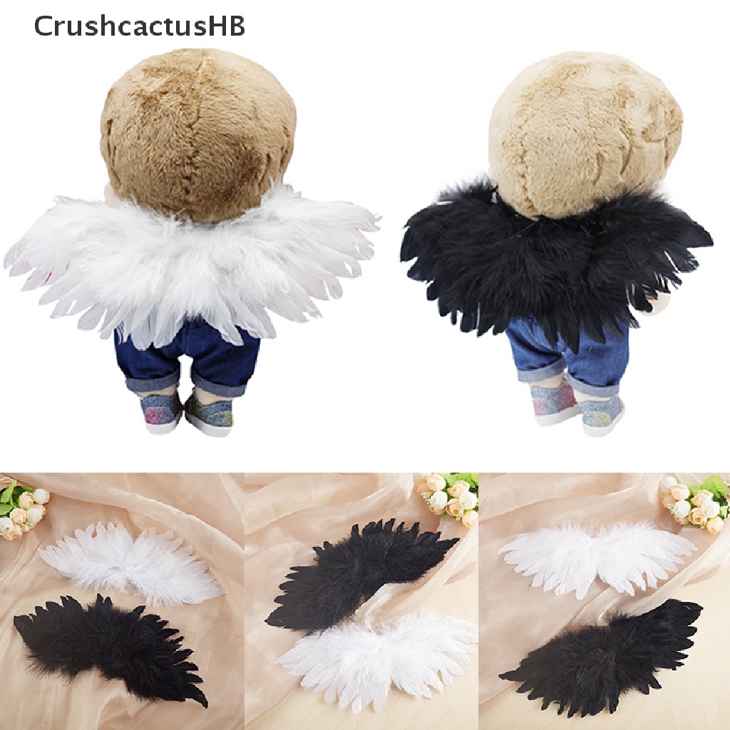 [CrushcactusHB] DIY Mini Feather Angel Wing Newborn Props For 1/6 1/4 1/3 BJD Doll Clothes Wings Hot Sell