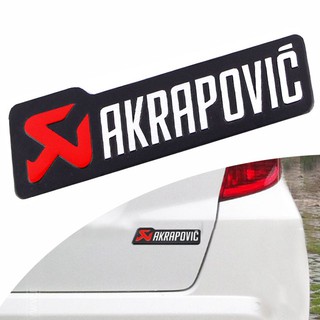 Tem logo nổi AKRAPOVIC dán trang trí xe sm
