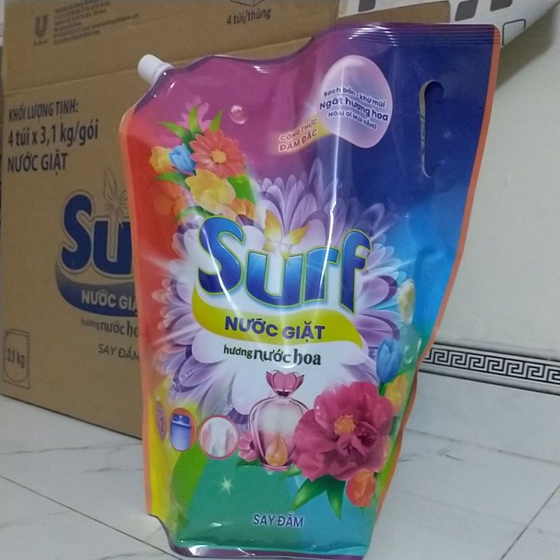 Túi giặt xả ngát hương hoa say đắm Surf 3,3kg