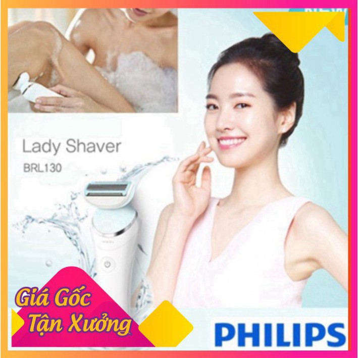 Máy làm sạch lông khô và ướt dùng cho nữ nhãn hiệu Philips BRL130/00 MD