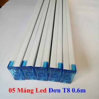 05 máng đèn led đơn t8 0.6m cao cấp