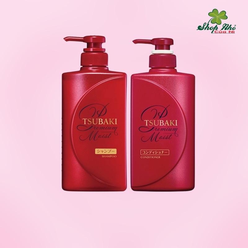 Dầu Gội, Xả Tsubaki Đỏ Dưỡng tóc bóng mượt Premium Moist Tsubaki