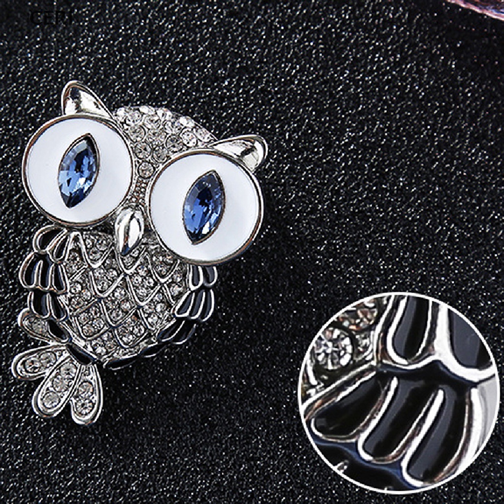 CE Fashion Delicate Owl Brooches Korean Alloy Rhinestone Animal Brooch Pins Jewelry RI