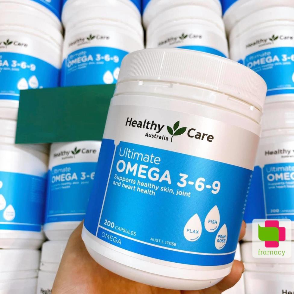Viên uống Healthy Care Ultimate Omega 3 6 9, Úc (200v) làm đẹp da móng tóc, hỗ trợ tim mạch người lớn và trẻ trên 2 tuổi | BigBuy360 - bigbuy360.vn