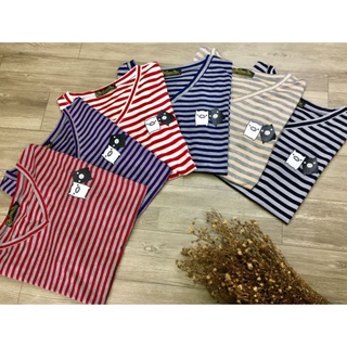 ÁO THUN SỌC CỔ TIM IN BIGSIZE VNXK TUYỀN PHAN