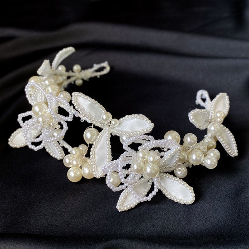 Cài Tóc Hình Vương Miện Đính Ngọc Trai Giả Lãng Mạn Cho Cô Dâu