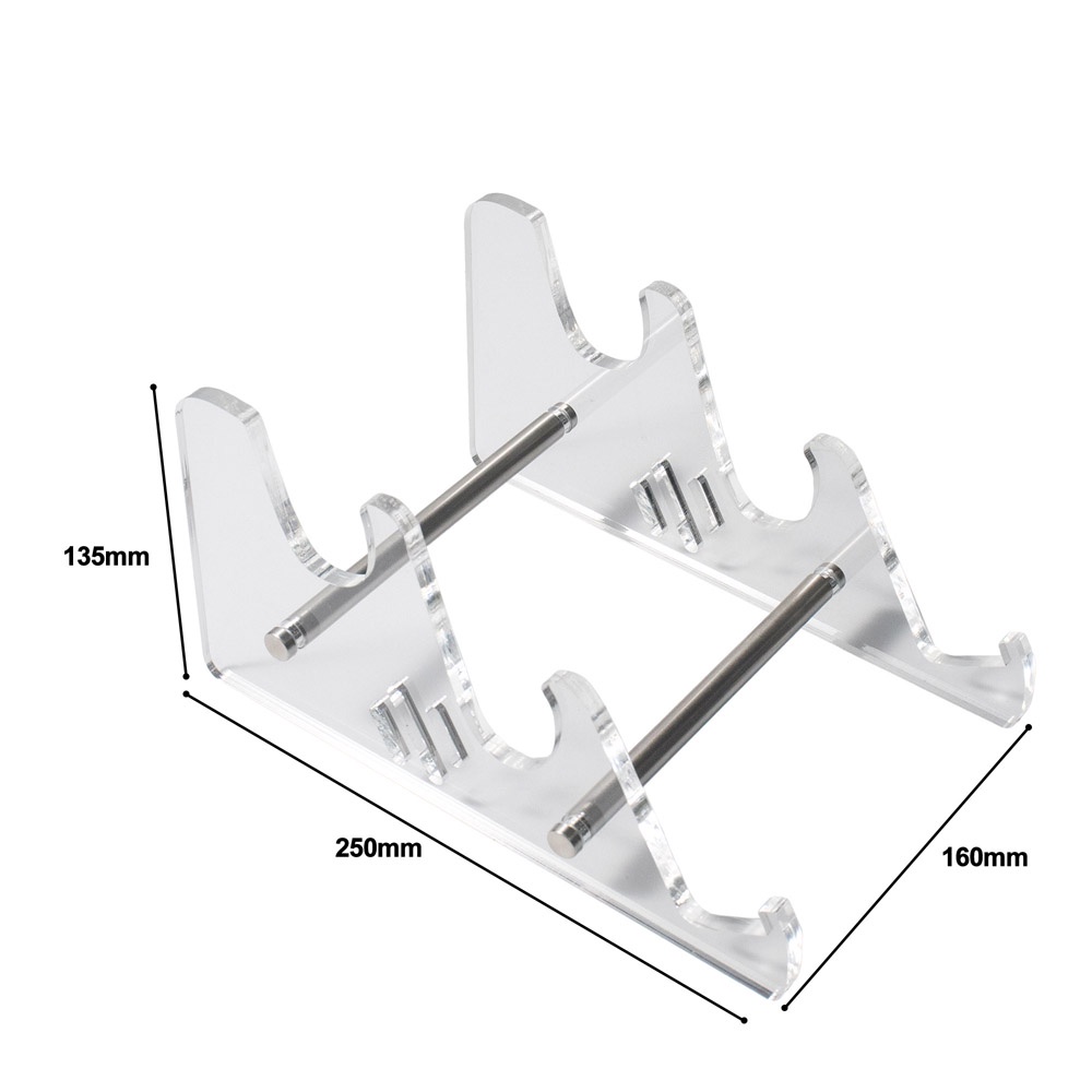 Kệ Trưng Bày Bàn Phím Cơ SKYLINE 3 Tầng Bằng Acrylic Trong Suốt Màu Xanh Dương / Đen