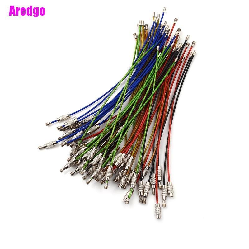 Set 10 dây móc khóa dạng xoắn ốc vít bằng thép không gỉ đa năng tiện dụng