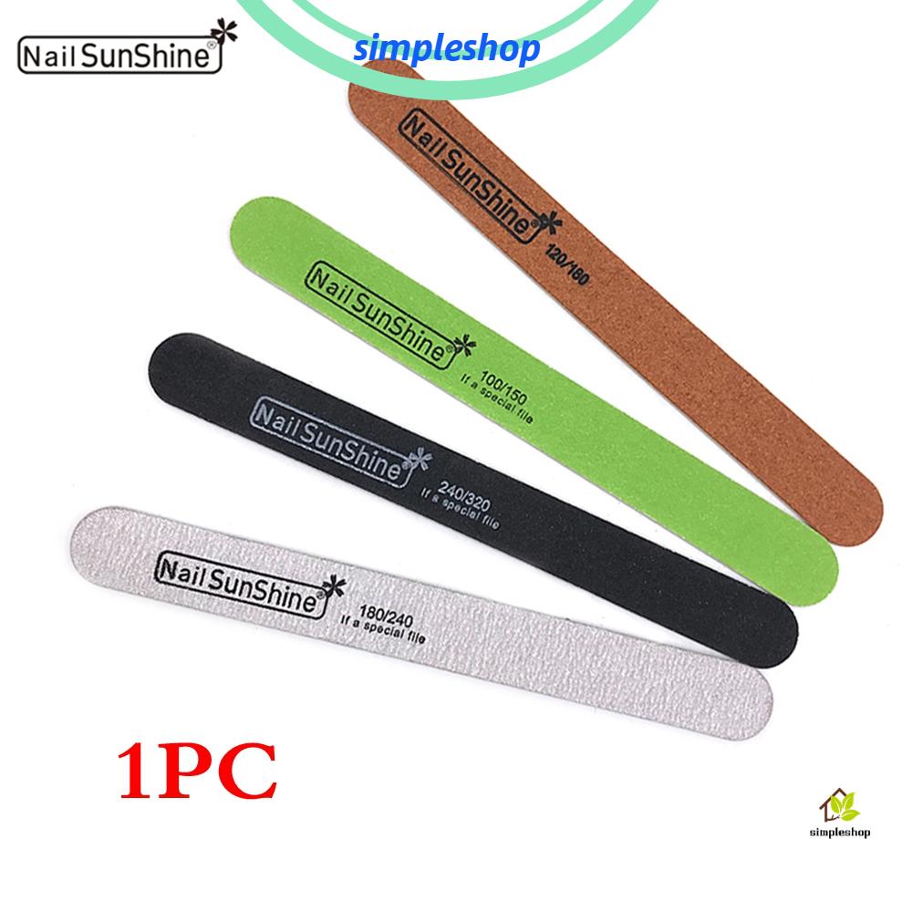 ❀SIMPLE❀ Portable Wooden Nail Files Professional Nail Care Sanding Buffer Pedicure Manicure Beauty Tools Hot Double Sided
