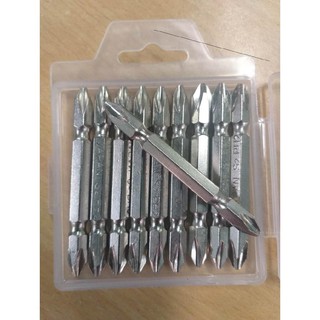 10 Mũi bắn vít 2 đầu 4 cạnh có từ tính MAKITA (65mm)