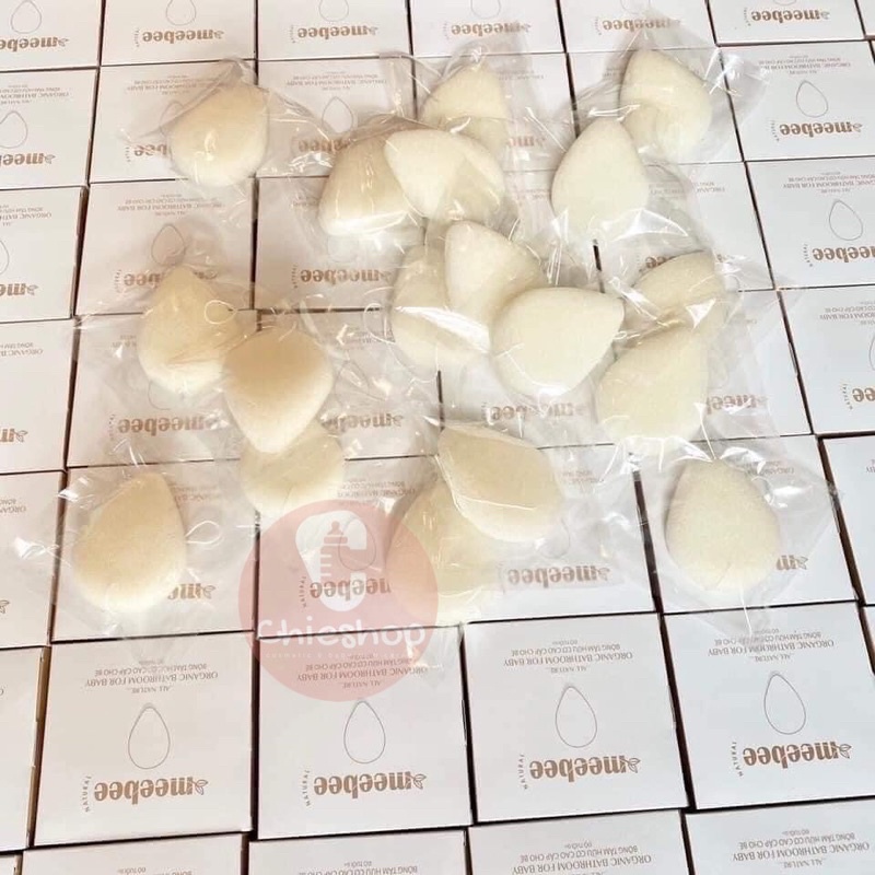 Bông tắm cho bé hữu cơ Meebee cao cấp siêu mềm mại