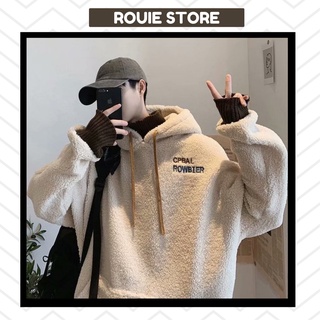 Order Áo khoác hoodie giả lông cừu Nam Nữ form rộng siêu dể thương Nam Nữ