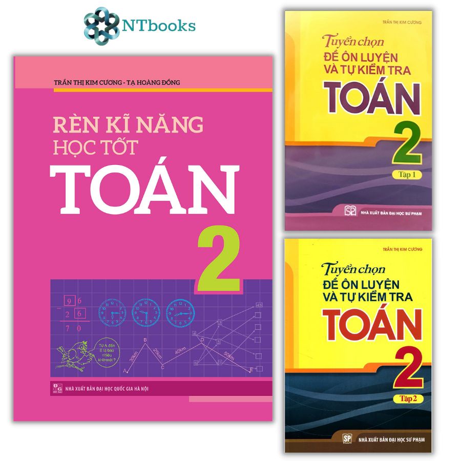 Sách Rèn Kĩ Năng Học Tốt Toán Lớp 4 + Tuyển Chọn Đề Ôn Luyện Và Tự Kiểm Tra Toán Lớp 4 (Tập 1 + Tập 2)