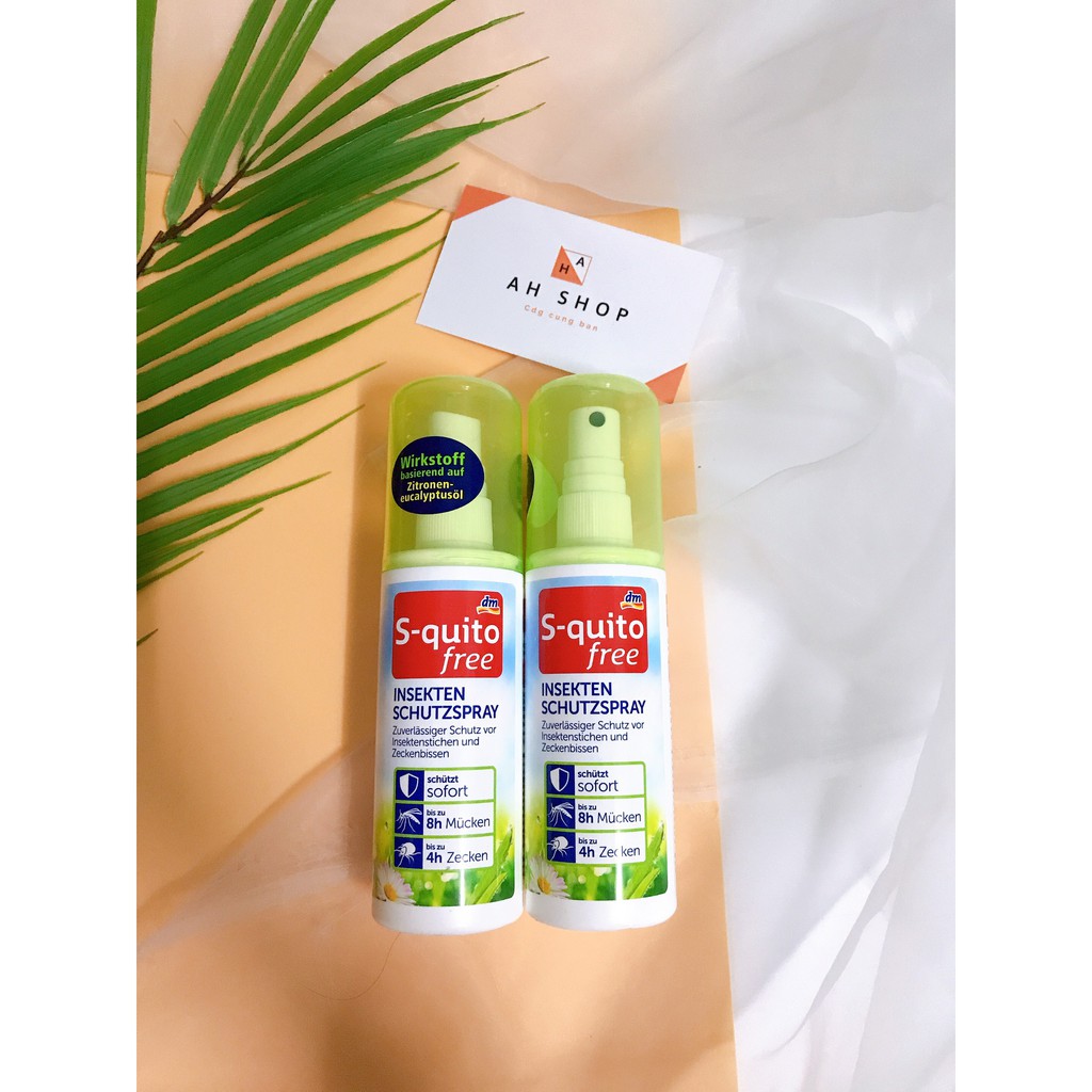 🍀 Xịt chống muỗi S-quito Free (Lọ xịt 100ml)