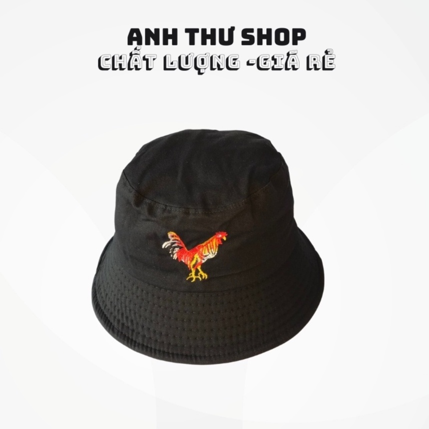 Mũ bucket đen_ Nón tai bèo vành tròn Ulzzang form unisex nam nữ(ATS03).