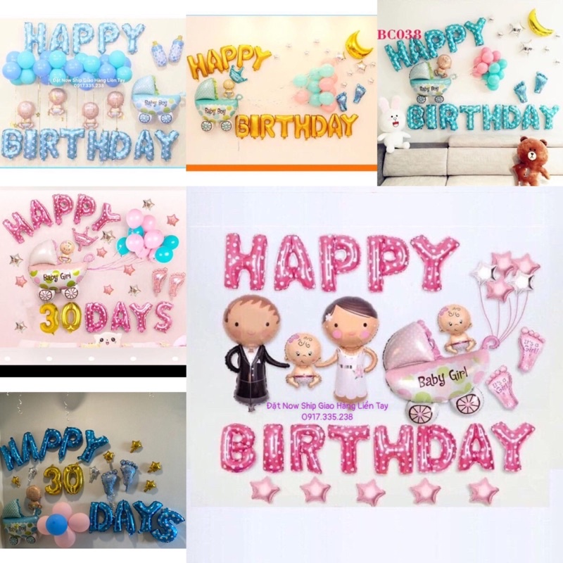 Set bóng sinh nhật bé trai / bé gái