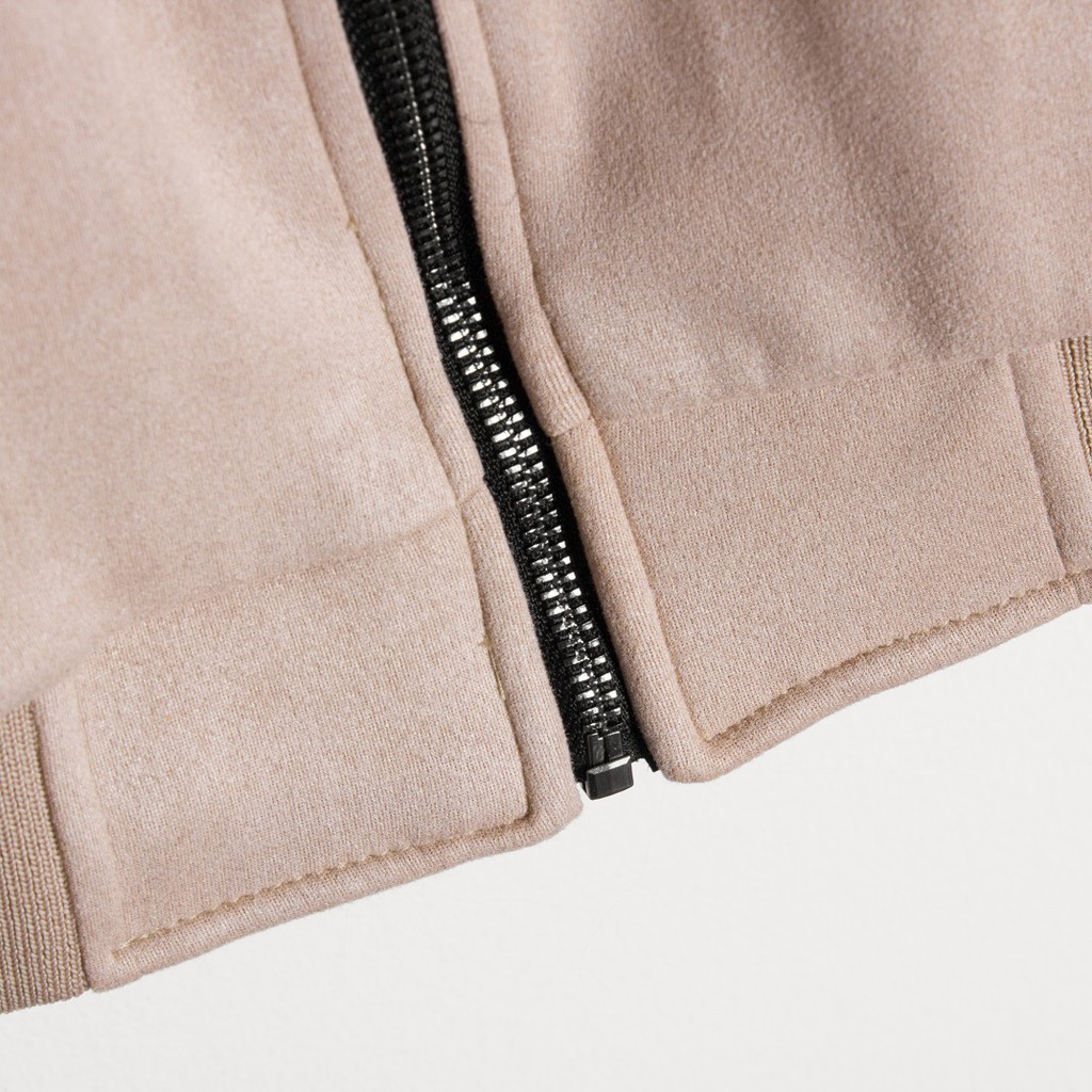 Bomber Galvin da lộn có túi khóa kéo áo khoác chất dạ AKGV13 - Leo Vatino | BigBuy360 - bigbuy360.vn