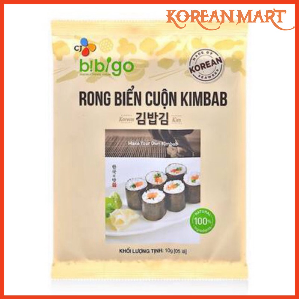 [KoreanMart] RONG BIỂN CUỘN CƠM BIBIGO 10G ( 5 LÁ )