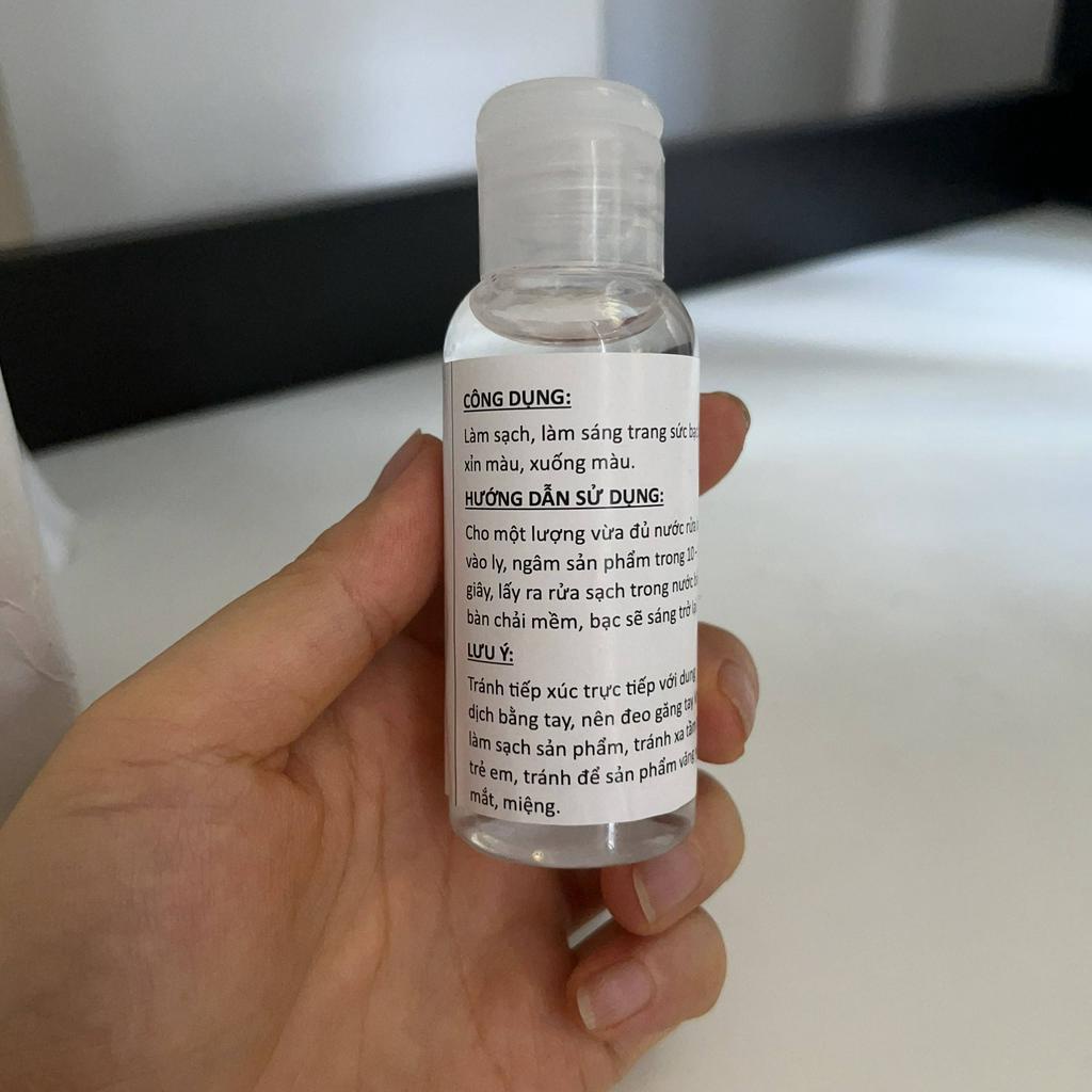 Nước rửa trang sức Bạc TTA Jewelry làm sạch dây chuyền, nhẫn, lắc tay, hoa tai TTAcleaning 50ml