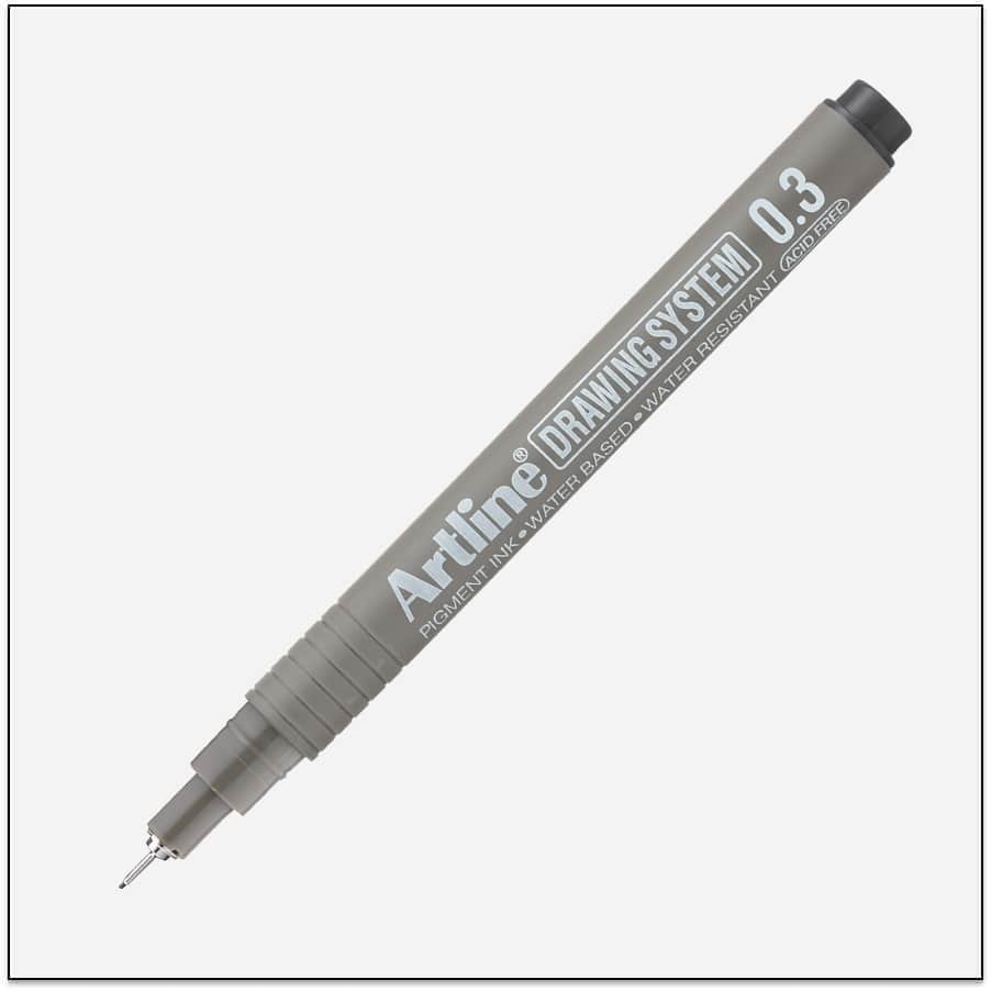 Bút kim số đi nét vẽ kỹ thuật Artline EK-233 - Needle tip - Màu đen (Black)