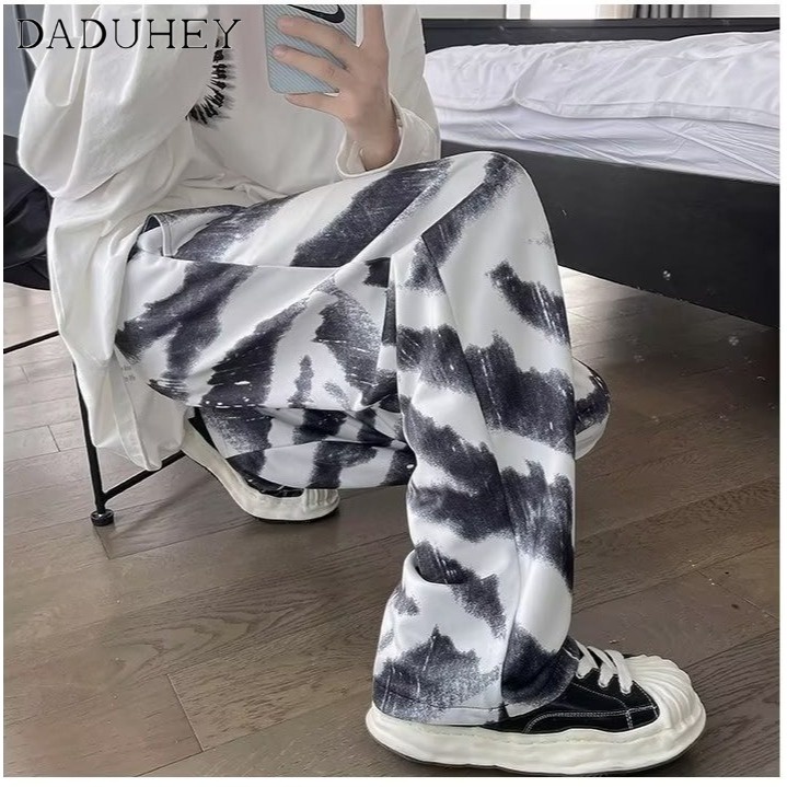 DaDuHey 2022 Autumn Tide Camouflage Cargo Pants Men 'S Oversize American High Street Hip Hop Wide Leg Straight Casual Pants