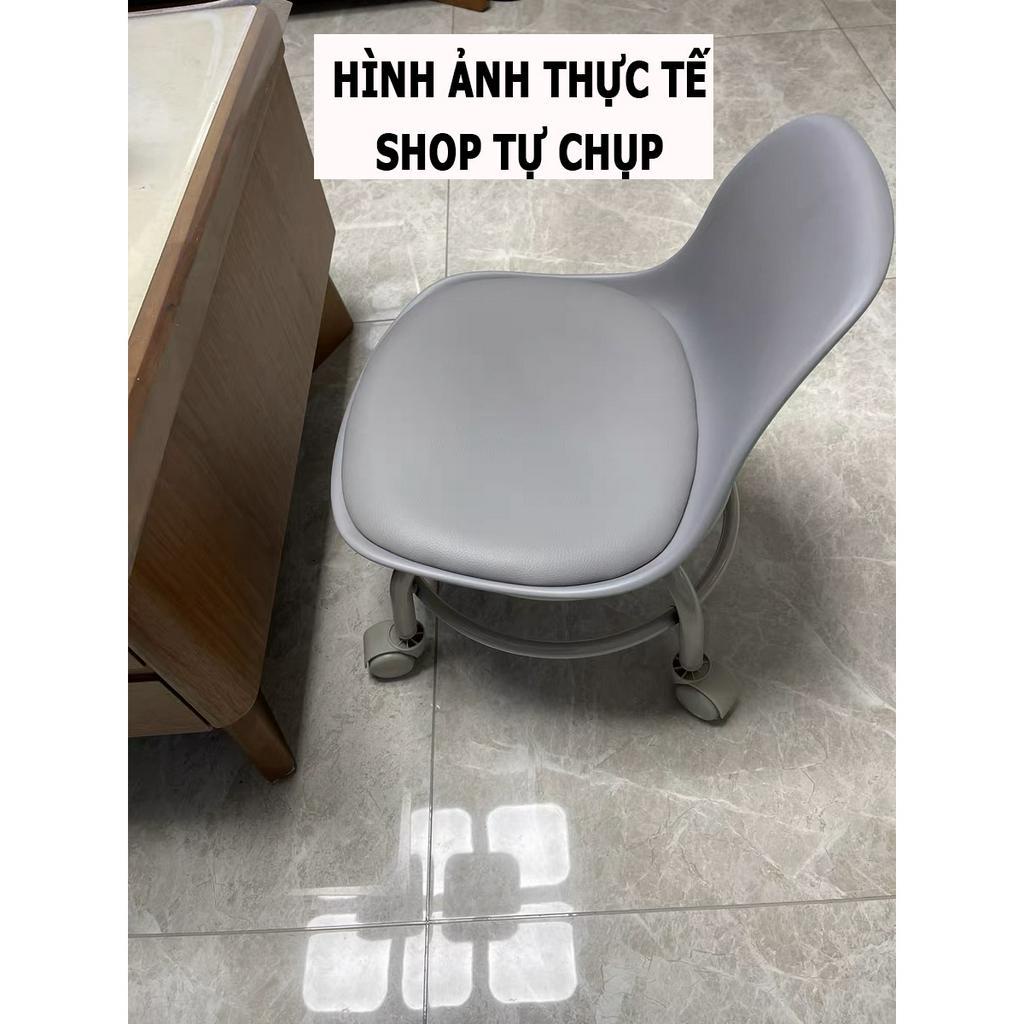 Ghế đẩu thấp ròng rọc có bán xe đa nặng tiện cho việc làm nail, ghế lười tại nha ( khung sắt)