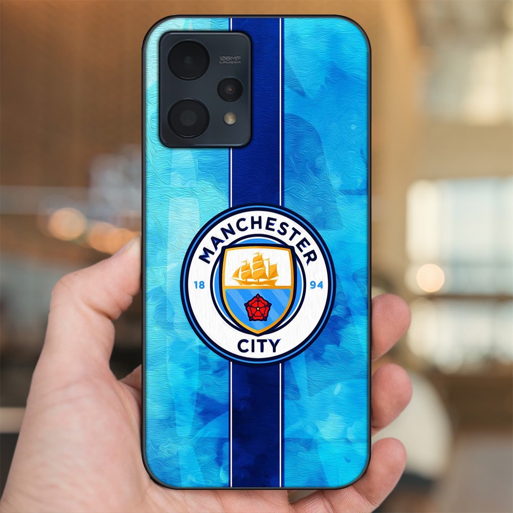 Ốp lưng Realme 9, 9 Pro, 9 Pro Plus viền đen in hình Manchester City MC