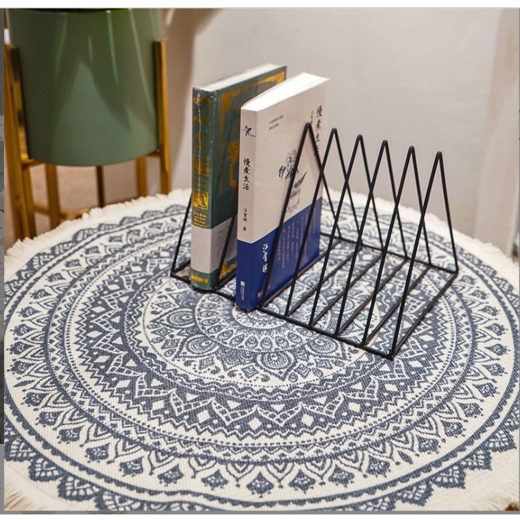 THẢM TRÒN 33CM-90CM, họa tiết vintage, phụ kiện decor, thảm lót trang trí