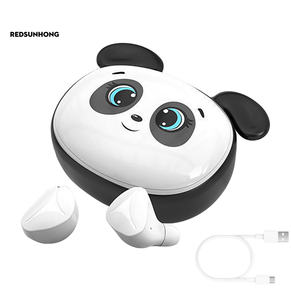 Tai Nghe Bluetooth Không Dây Thông Minh Mini Hình Gấu Trúc Hoạt Hình