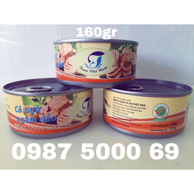 Cá ngừ ngâm dầu đóng hộp - 160gr