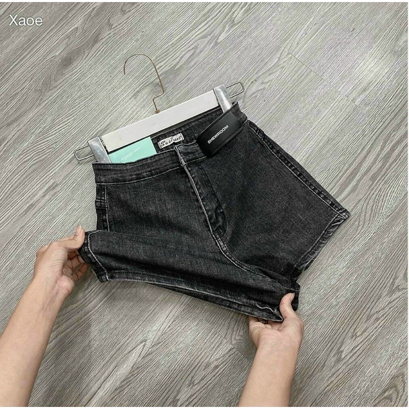 Quần jean đùi co giãn siêu lưng cao chất jean sịn sò
