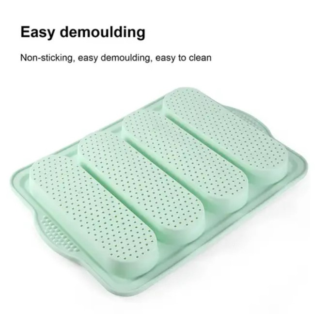 Khuôn silicone bánh mì baguette 4 ô