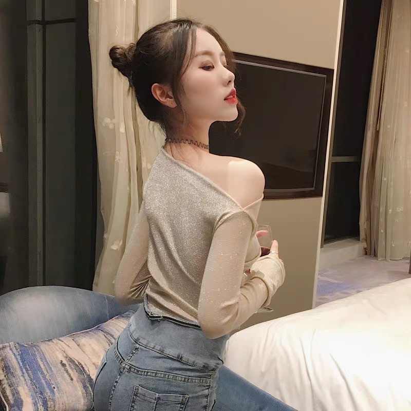 Áo lệch vai ôm body cho nữ ảnh thật 4 ảnh cuôi