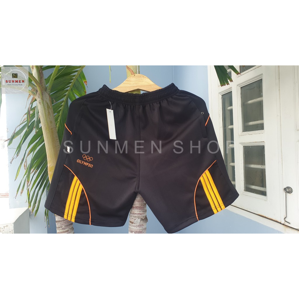 [HCM]Quần Đùi Nam Thể Thao 3 Kẻ Sọc From Rộng Vải Cực Mát Có Khóa Túi SUNMEN Size Từ 45 - 85kg