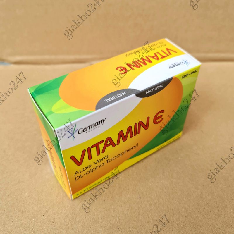 Bổ sung vitamin E giúp da căng mịn sáng đẹp hộp 30 viên,  giảm tình trạng rạn da, da khô nứt nẻ