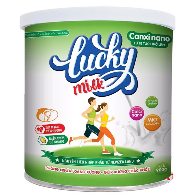 [ gái hủy diệt] sữa canxi nano lucky milk 900g