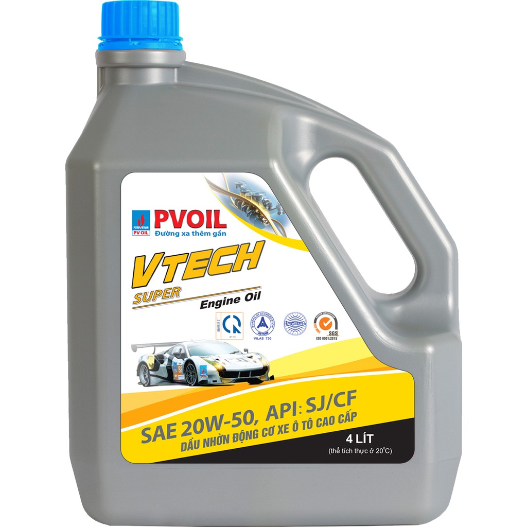 (Giá cạnh tranh) VTECH SUPER 20W50/4L DẦU ĐỘNG CƠ OTÔ CHẤT LƯỢNG CAO PV OIL