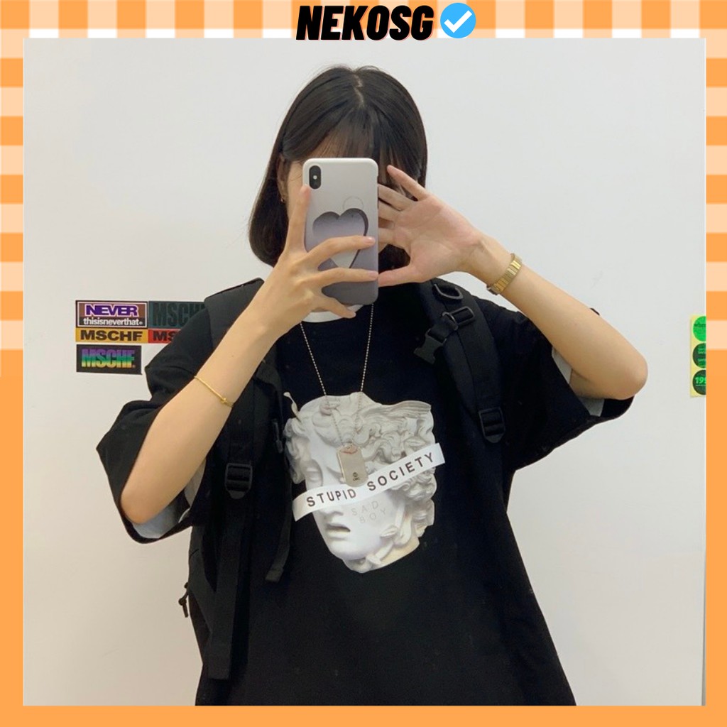 Áo thun tay lỡ form rộng unisex Neko.sg ATL224