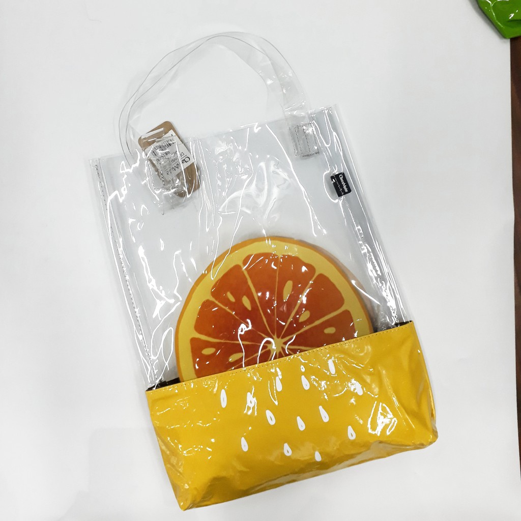 Túi tote trong suốt hình hoa quả fruits Classmate TB15-FR
