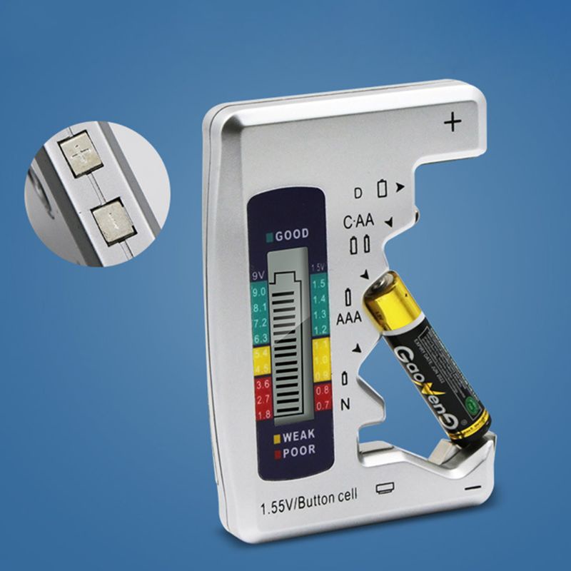 Thiết Bị Kiểm Tra Dung Lượng Pin C D N AA AAA 9V 6F22 Màn Hình LCD