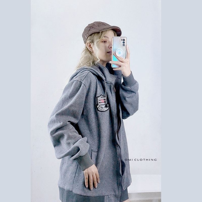 Ảnh thật - Áo khoác ulzzang form rộng auth cao cấp Omi - 2hand